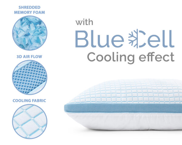 3D Blue Cell Tech Verkoelend Memory Foam Kussen - Afbeelding 4