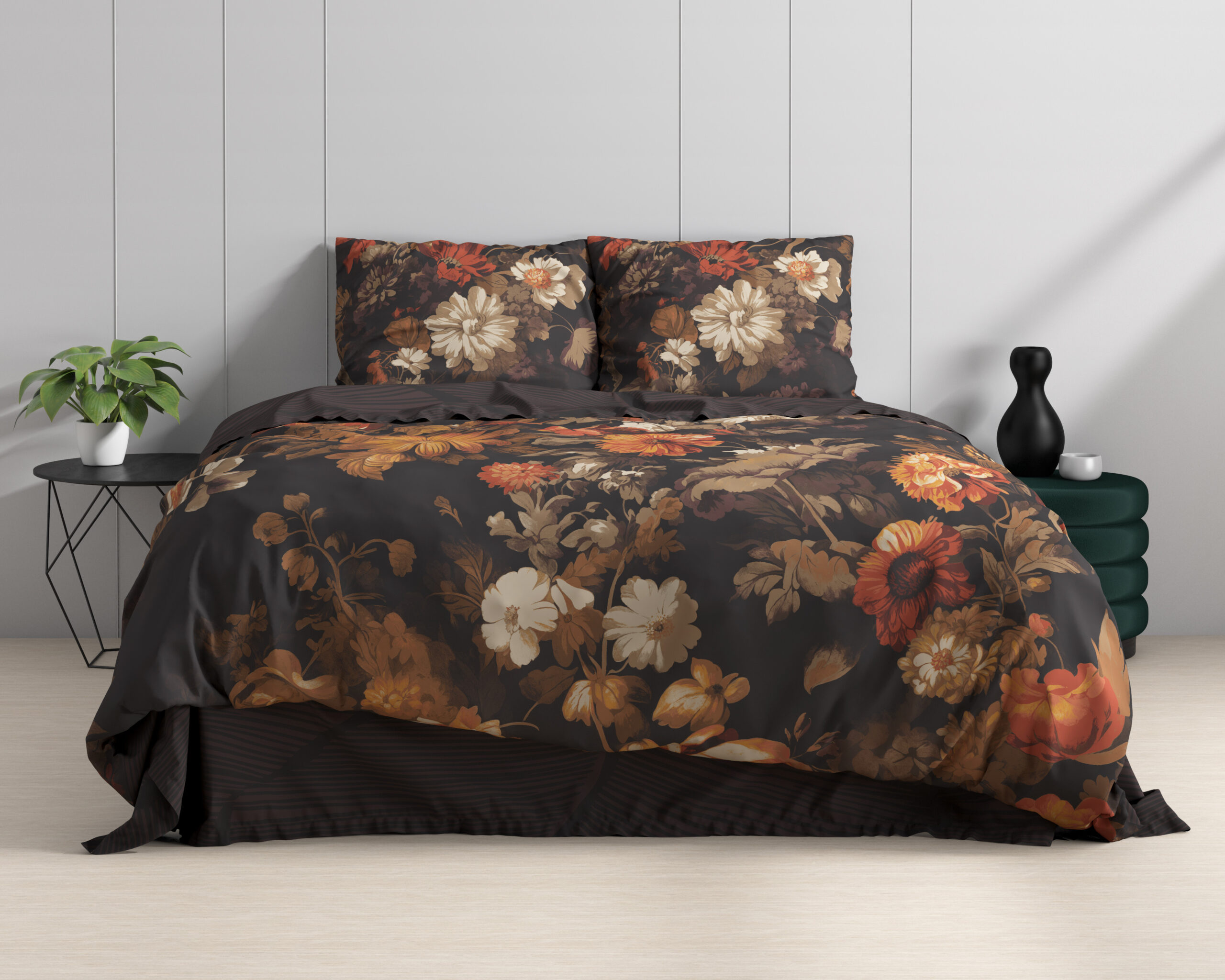 Art flowers Bruin 140 X 200/220