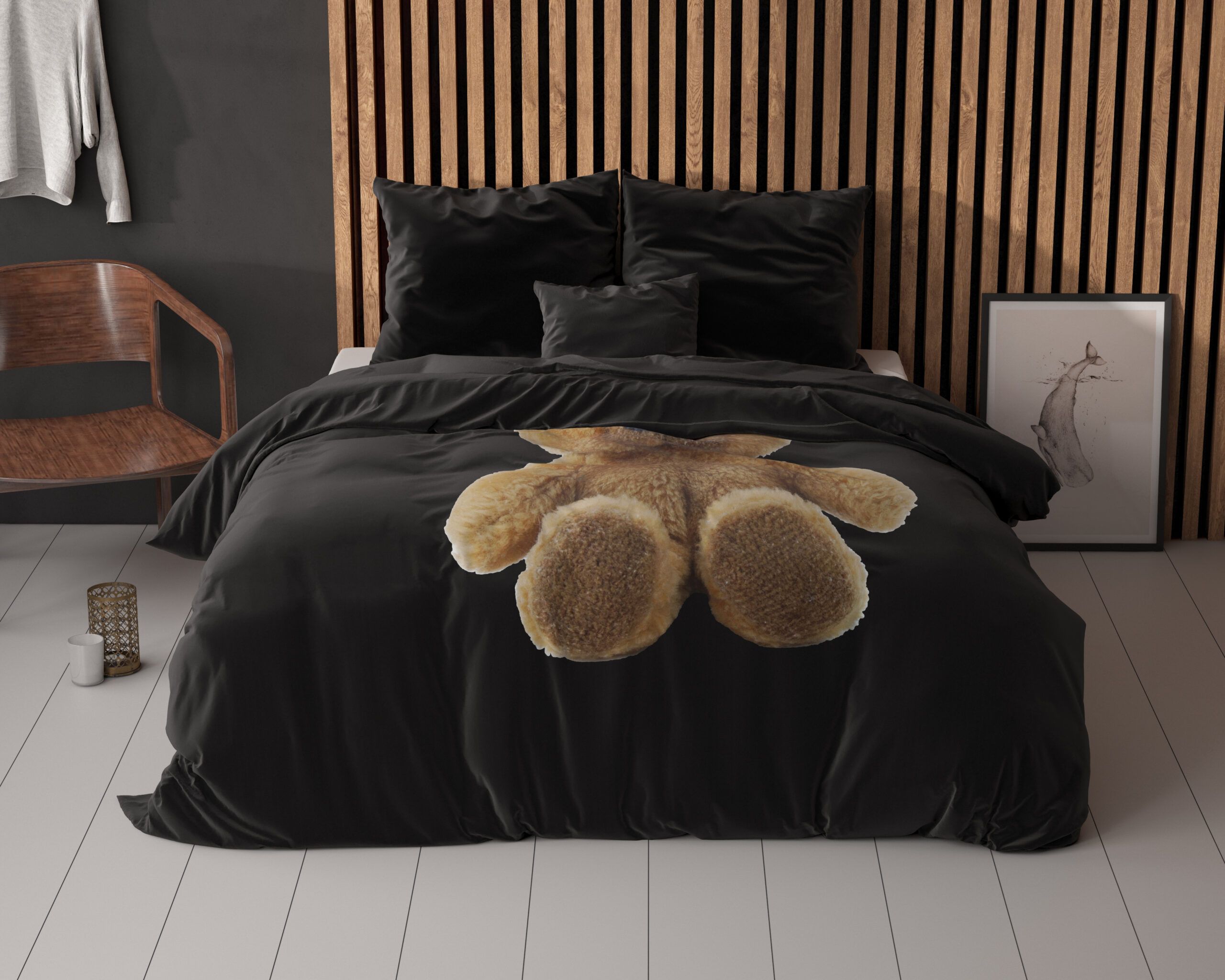 Brave Teddy Zwart 240 x 200/220 - Afbeelding 2