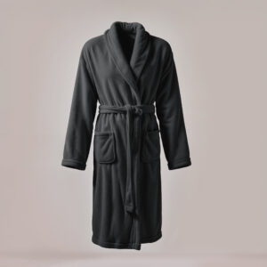 Coral fleece Badjas Zwart M/L
