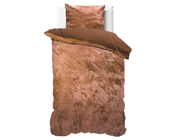 Crushed Velvet Katoen Wood Bruin 140 x 220 - Afbeelding 3