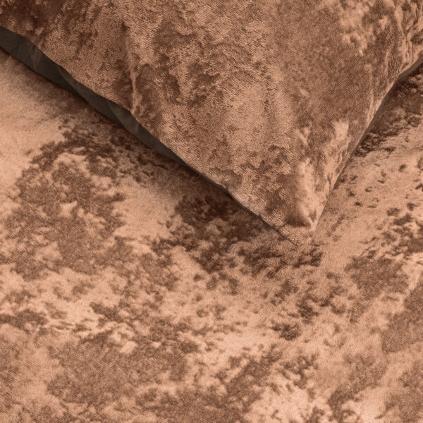 Crushed Velvet Katoen Wood Bruin 140 x 220 - Afbeelding 4
