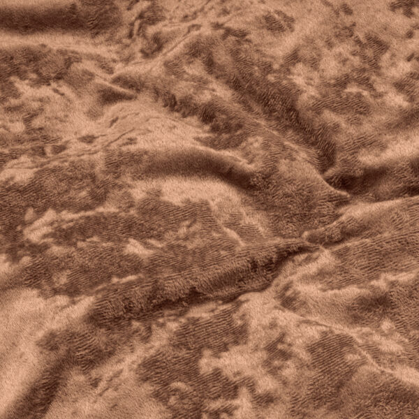 Crushed Velvet Katoen Wood Bruin 200 x 220 - Afbeelding 4