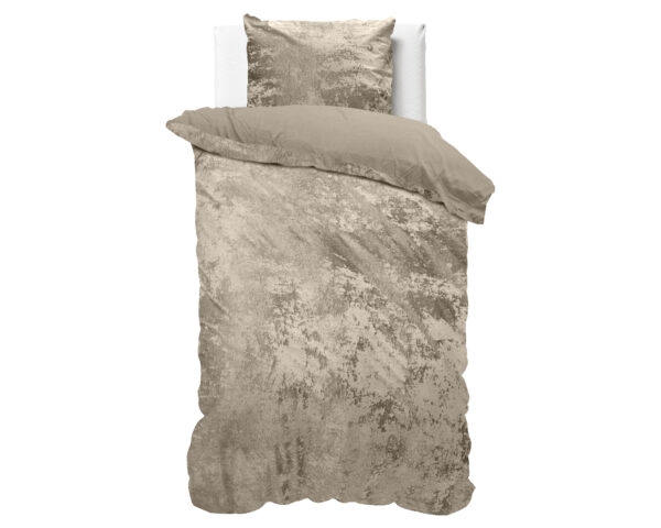 Crushed velvet Grijs/Taupe 140 x 200/220 - Afbeelding 2