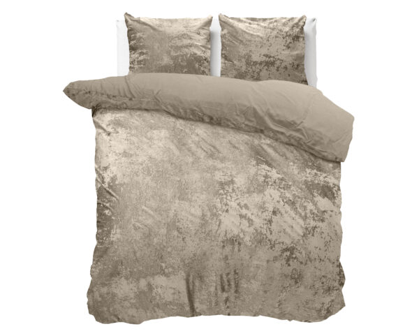 Crushed velvet Grijs/Taupe 200 x 200/220 - Afbeelding 2
