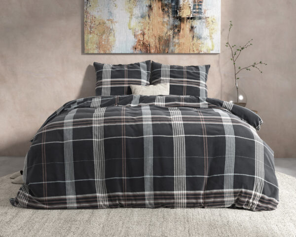 DH Flanel Bruce Taupe 200 x 220 - Afbeelding 5