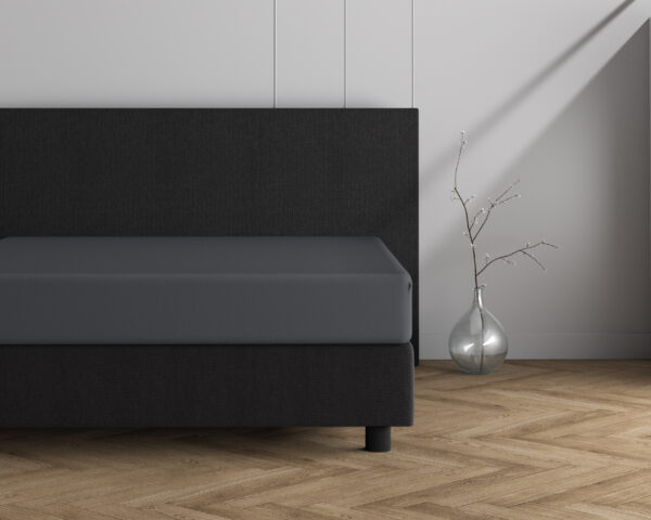 Dubbel Jersey 220 gr. Hoeslaken Antraciet 80/100 x 220 - Afbeelding 4