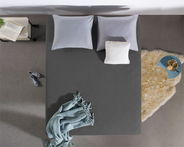 Dubbel Jersey 220 gr. Hoeslaken Antraciet 80/100 x 220 - Afbeelding 5