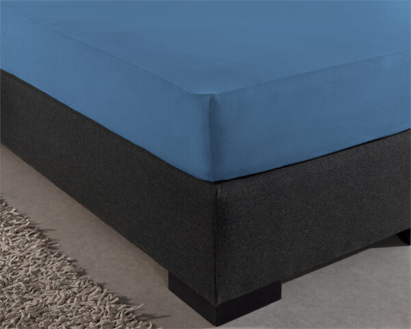 Dubbel Jersey 220 gr. Hoeslaken Blauw 80/100 x 220 - Afbeelding 4