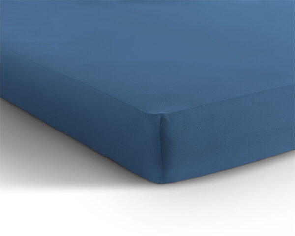Dubbel Jersey 220 gr. Hoeslaken Blauw 80/100 x 220 - Afbeelding 5