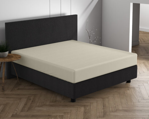Dubbel Jersey 220 gr. Hoeslaken Creme 190/200 x 220/230 - Afbeelding 2