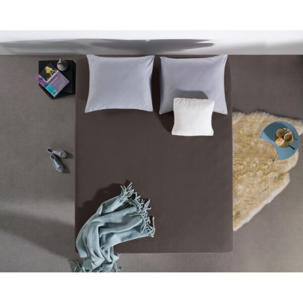 Dubbel Jersey 220 gr. Hoeslaken Deep Taupe 140 x 200/220 - Afbeelding 5