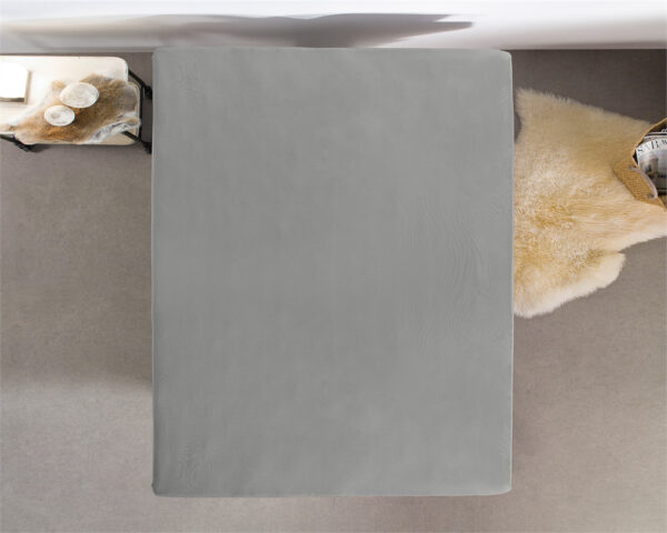 Dubbel Jersey 220 gr. Hoeslaken Grijs 140 x 200/220 - Afbeelding 3