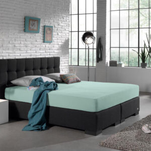 Dubbel Jersey 220 gr. Hoeslaken Pastel Blauw 160/180 x 200/220
