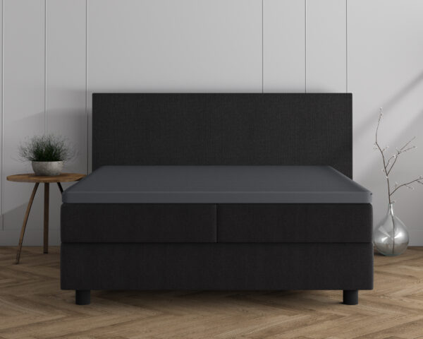 Dubbel Jersey 220 gr. Topper Hoeslaken Antraciet 140 x 200/220 - Afbeelding 3