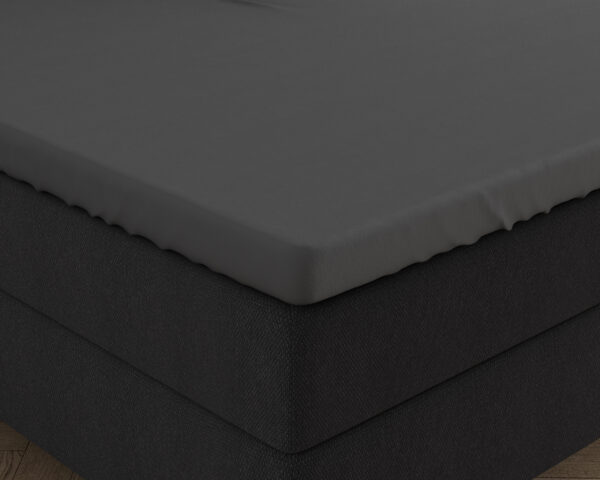 Dubbel Jersey 220 gr. Topper Hoeslaken Antraciet 190/200 x 220/230 - Afbeelding 4