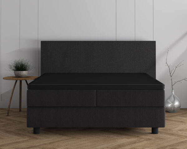 Dubbel Jersey 220 gr. Topper Hoeslaken Zwart 160/180 x 200/220 - Afbeelding 2
