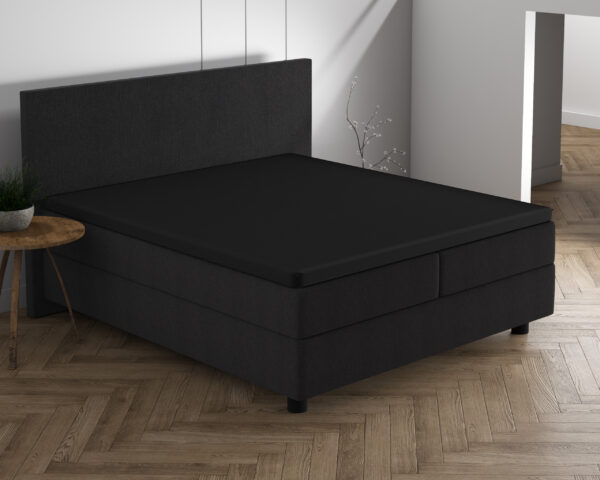 Dubbel Jersey 220 gr. Topper Hoeslaken Zwart 80/90 X 200/220 - Afbeelding 2