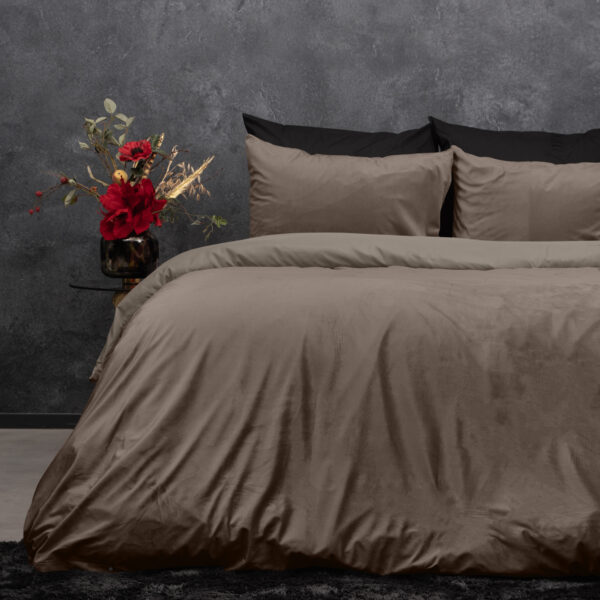 EMSA Velvet uni Taupe 240 x 200/220 - Afbeelding 2