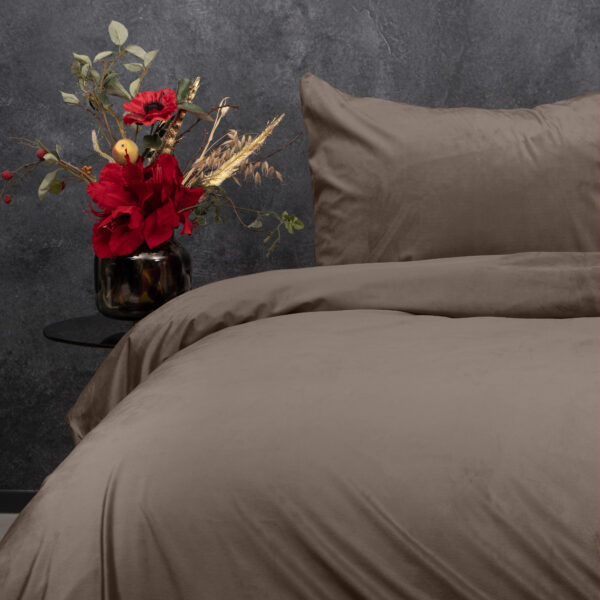 EMSA Velvet uni Taupe 240 x 200/220 - Afbeelding 3