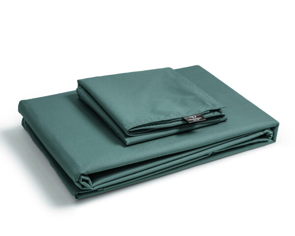 Egyptisch Katoen Uni Dekbedovertrek Donker Groen 135 x 200 - Afbeelding 3