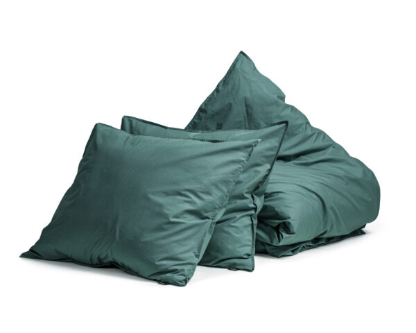 Egyptisch Katoen Uni Dekbedovertrek Donker Groen 240 x 200/260 - Afbeelding 5
