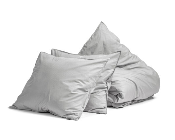 Egyptisch Katoen Uni Dekbedovertrek Grijs 135 x 200 - Afbeelding 5