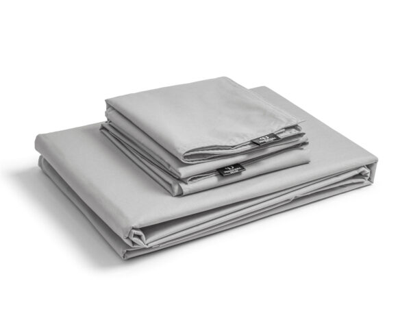 Egyptisch Katoen Uni Dekbedovertrek Grijs 240 x 200/260 - Afbeelding 3