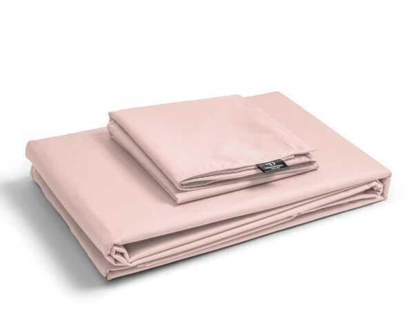 Egyptisch Katoen Uni Dekbedovertrek Roze 135 x 200 - Afbeelding 2