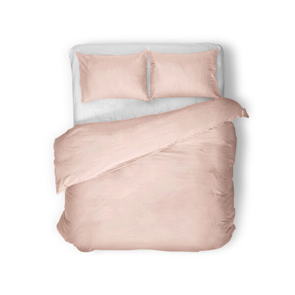 Egyptisch Katoen Uni Dekbedovertrek Roze 135 x 200 - Afbeelding 3