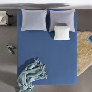 Enkel Jersey 135 gr. Hoeslaken Blauw 190/200 x 200/220