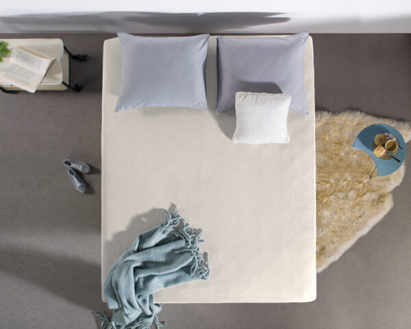 Enkel Jersey 135 gr. Hoeslaken Creme 190/200 x 200/220 - Afbeelding 3