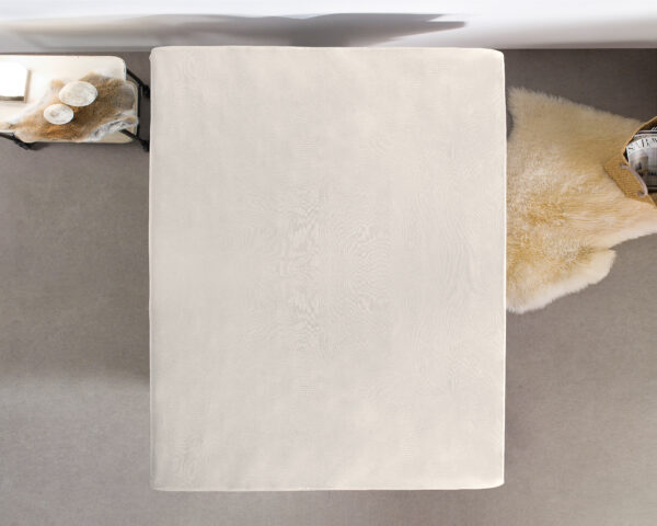 Enkel Jersey 135 gr. Hoeslaken Creme 190/200 x 200/220 - Afbeelding 4