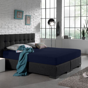Enkel Jersey 135 gr. Hoeslaken Indigo Blauw 140 x 200