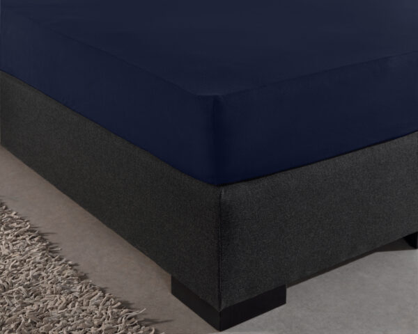 Enkel Jersey 135 gr. Hoeslaken Indigo Blauw 80/100 x 200 - Afbeelding 2
