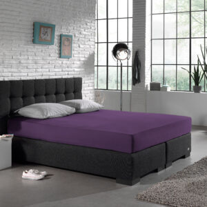 Enkel Jersey 135 gr. Hoeslaken Paars 140 x 200
