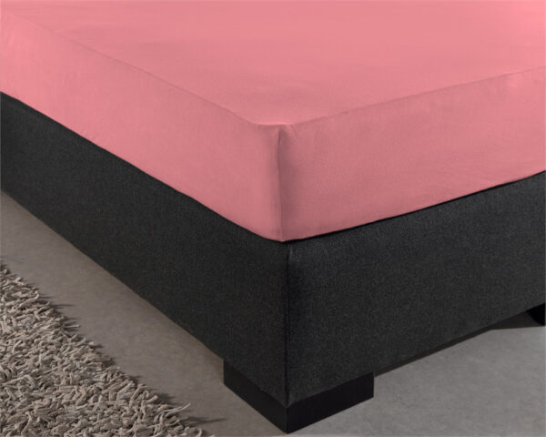 Enkel Jersey 135 gr. Hoeslaken Roze 80/100 x 200 - Afbeelding 2
