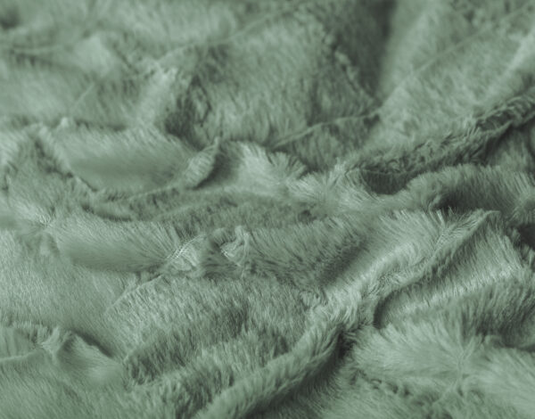 Faux Fur Check Donker Groen 240x200/220 - Afbeelding 5