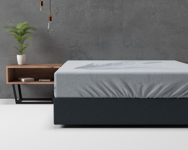 Flanel Basic Hoeslaken Grijs 160 x 200 - Afbeelding 2