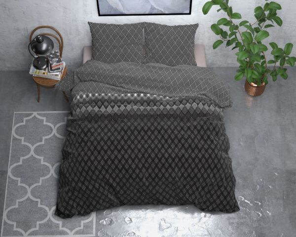 Flanel Cheng Antraciet 200 x 200/220 - Afbeelding 2
