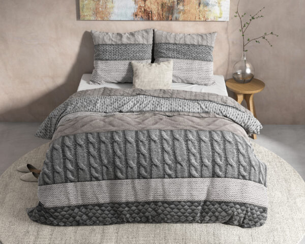 Flanel Elin Taupe 140 x 220 - Afbeelding 2