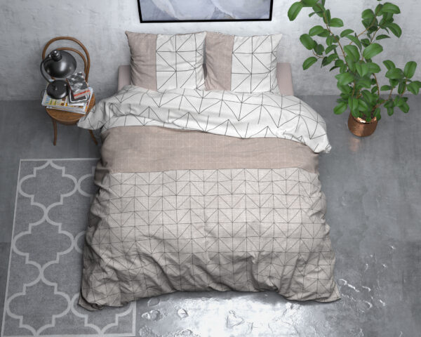Flanel Gino Taupe 200 x 200/220 - Afbeelding 2