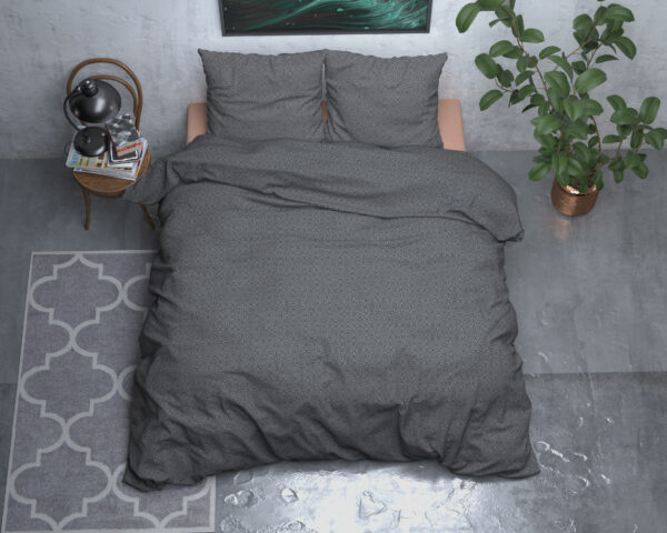 Flanel Jason Antraciet 140 x 200/220 - Afbeelding 2