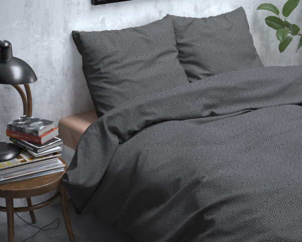 Flanel Jason Antraciet 140 x 200/220 - Afbeelding 3