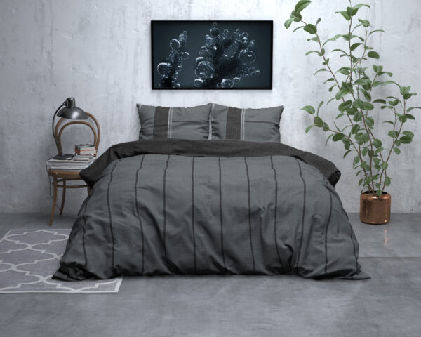 Flanel  Kees Antraciet 200 x 200/220 - Afbeelding 5