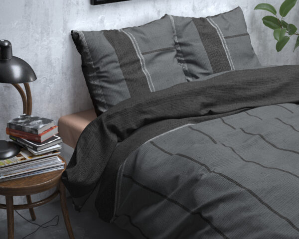 Flanel Kees Antraciet 240 x 200/220 - Afbeelding 3