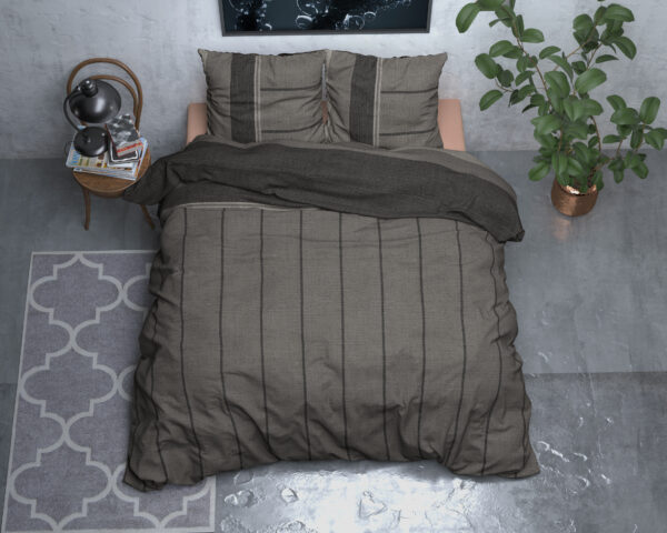Flanel Kees Taupe 140 x 200/220 - Afbeelding 2