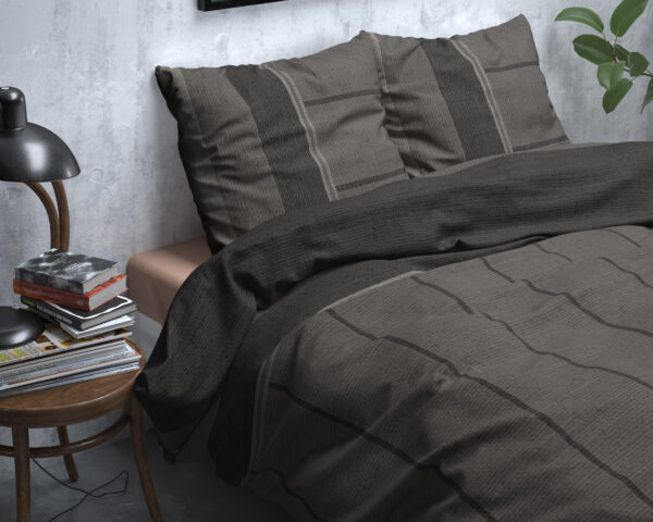 Flanel Kees Taupe 140 x 200/220 - Afbeelding 3