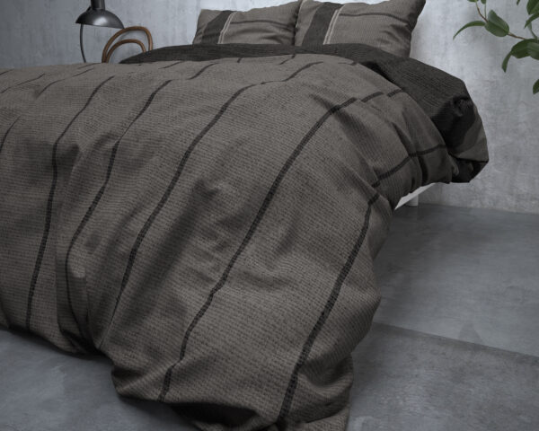 Flanel Kees Taupe 140 x 200/220 - Afbeelding 4