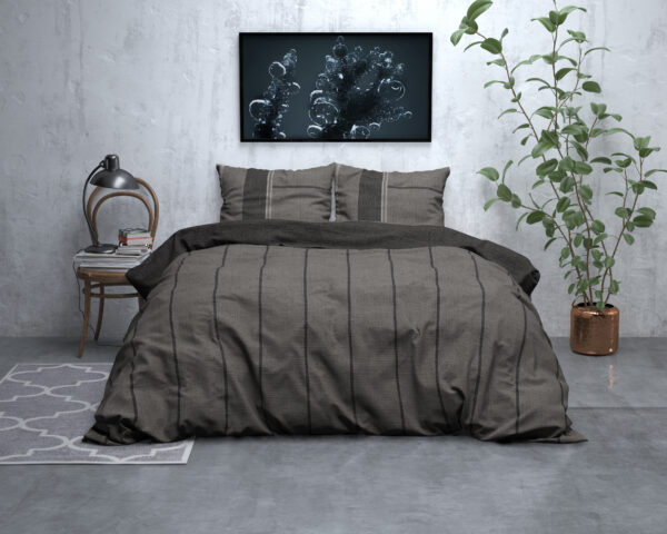 Flanel Kees Taupe 140 x 200/220 - Afbeelding 5